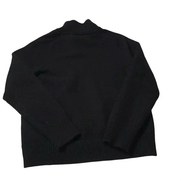 J. Crew Merino Wool size S  Sweater Long Sleeve Black Cropped Pullover women's - Picture 3 of 9
